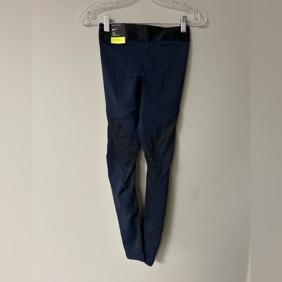 Nike Pro Blue Warm 7/8 Training Leggings - Picture 3 of 5